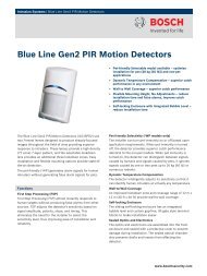 Bosch ISC-BPR2-W12 Intruder detectors product datasheet