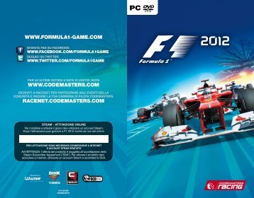 WWW.FORMULA1-GAME.COM WWW.CODEMASTERS.COM ...