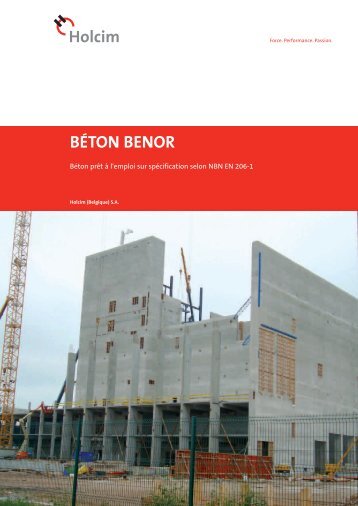 Fiche produit Béton BENOR - Holcim