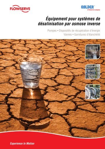 Équipement pour systèmes de désalinisation par osmose inverse