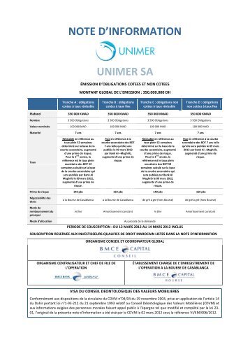 Télécharger la note d'information - Bourse de Casablanca