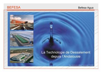 BEFESA La Technologie de Dessalement depuis l'Andalousie
