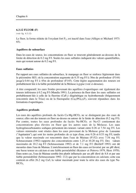 typologie des eaux souterraines de la molasse entre chambéry et linz