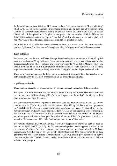 typologie des eaux souterraines de la molasse entre chambéry et linz