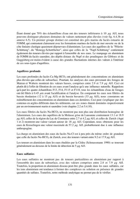 typologie des eaux souterraines de la molasse entre chambéry et linz