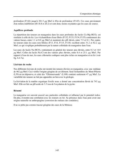 typologie des eaux souterraines de la molasse entre chambéry et linz