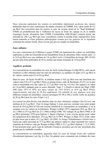 typologie des eaux souterraines de la molasse entre chambéry et linz