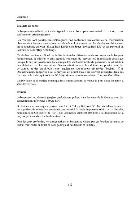 typologie des eaux souterraines de la molasse entre chambéry et linz