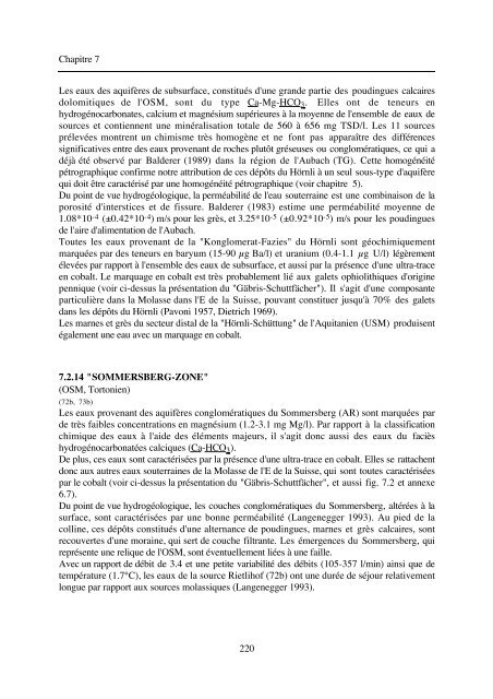 typologie des eaux souterraines de la molasse entre chambéry et linz