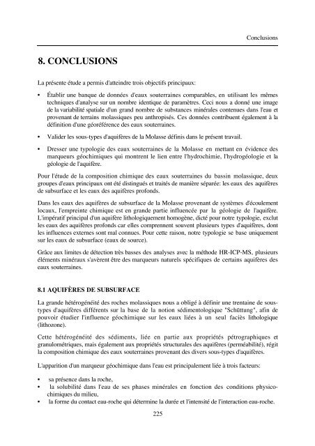 typologie des eaux souterraines de la molasse entre chambéry et linz