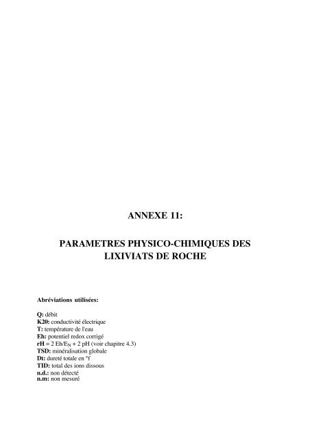 typologie des eaux souterraines de la molasse entre chambéry et linz