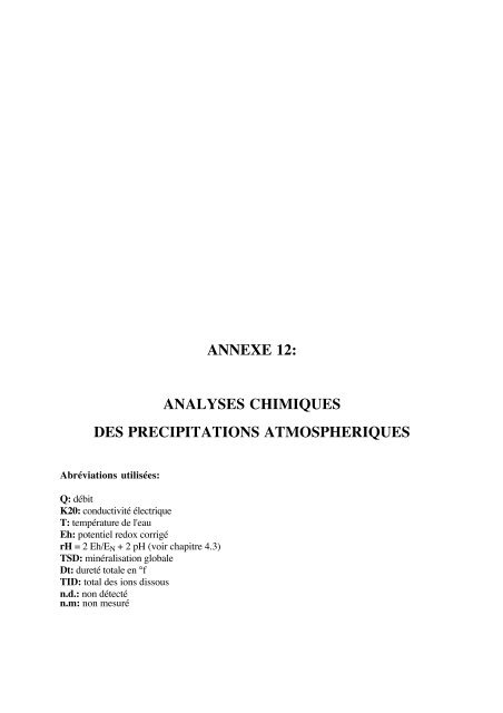 typologie des eaux souterraines de la molasse entre chambéry et linz