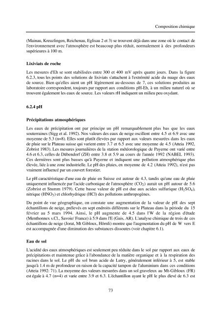 typologie des eaux souterraines de la molasse entre chambéry et linz