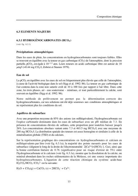 typologie des eaux souterraines de la molasse entre chambéry et linz