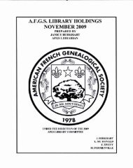 reference books by topic - American-French Genealogical Society