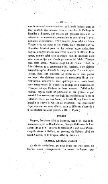 Documents pour servir a l'histoire de l'ancienne abbaye de Beaulieu ...