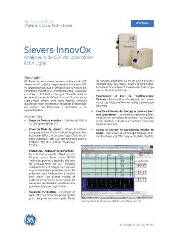 Sievers InnovOx - GE Infrastructure Water & Process Technologies