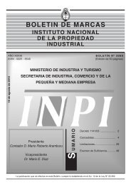 BOLETIN DE MARCAS - Instituto Nacional de la Propiedad Industrial