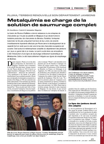 Metalquimia se charge de la solution de saumurage ... - Main Press(*)