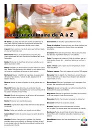 Lexique culinaire A-Z (418 KB) - eev