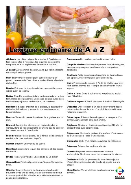 Lexique culinaire A-Z (418 KB) - eev