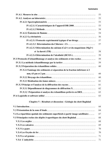 Thème ETUDE GEOCHIMIQUE ET MINERALOGIQUE DES ...