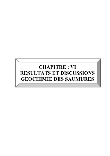 Thème ETUDE GEOCHIMIQUE ET MINERALOGIQUE DES ...