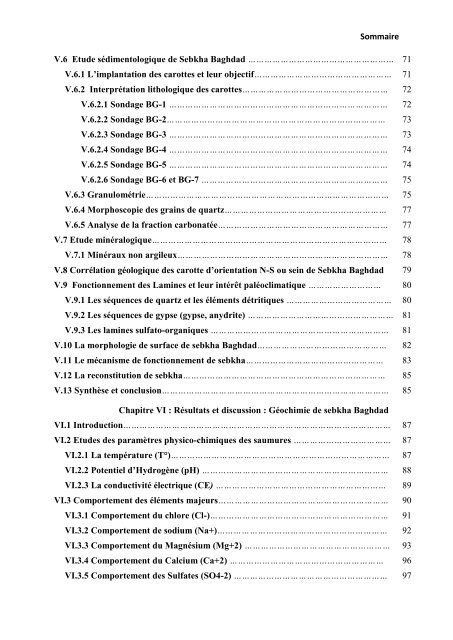 Thème ETUDE GEOCHIMIQUE ET MINERALOGIQUE DES ...