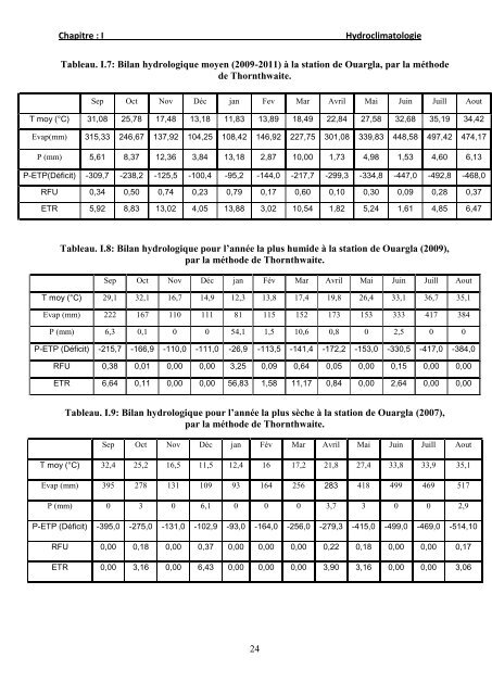 Thème ETUDE GEOCHIMIQUE ET MINERALOGIQUE DES ...