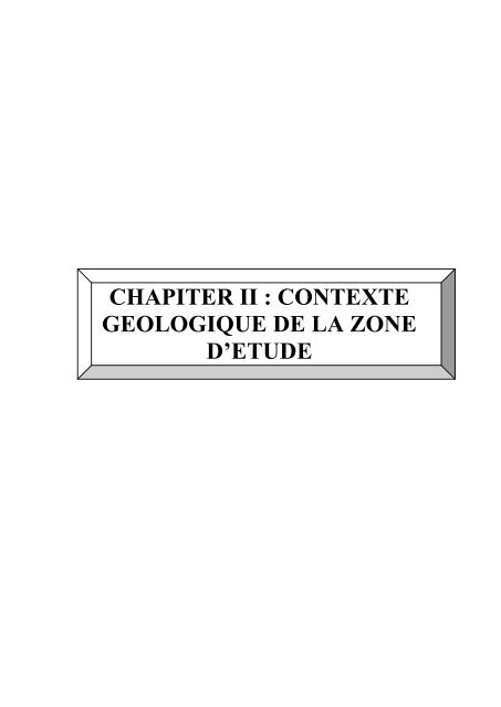 Thème ETUDE GEOCHIMIQUE ET MINERALOGIQUE DES ...