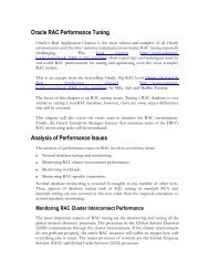 Oracle RAC Performance Tuning Analysis of Performance Issues