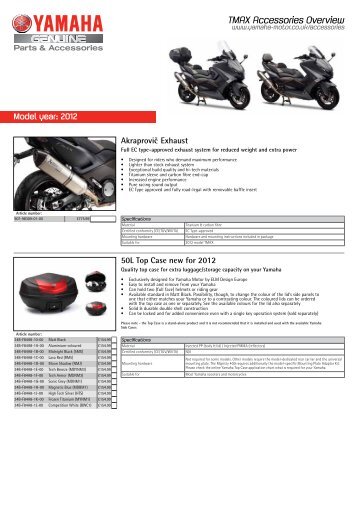 TMAX Accessories Overview - Yamaha Motor Europe