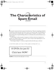 The Characteristics of Spam Email