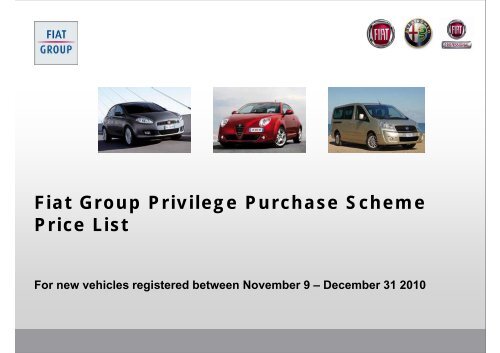 Fi t G P i il P h S h Fiat Group Privilege Purchase Scheme ... - Virgin