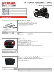 XJ6 DiversionF Accessories Overview - Yamaha Motor Europe