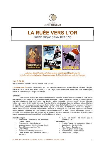 LA RUÉE VERS L'OR - Clair obscur