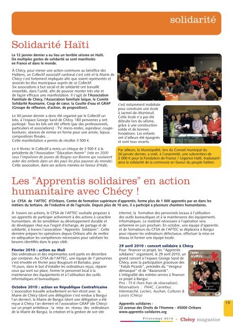 Chécy Magazine 7 - Printemps 2010