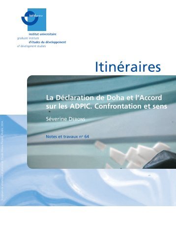 Nº 64 La Déclaration de Doha et l'Accord sur les ADPIC ...