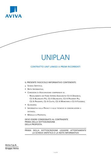 UNIPLAN - TARIFFA UG2 - 09977.pdf - InvestireOggi