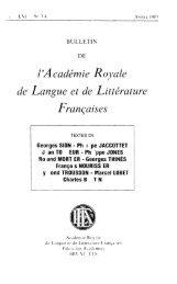 Tome LXI, Nos. 3-4 - Académie royale de langue et de littérature ...