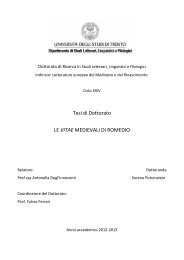 Universita Degli Studi Di Trento Facolta Di Lettere E Filosofia