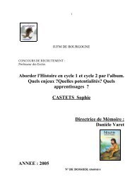 Aborder l'Histoire en cycle 1 et cycle 2 par l'album. Quels ... - IUFM