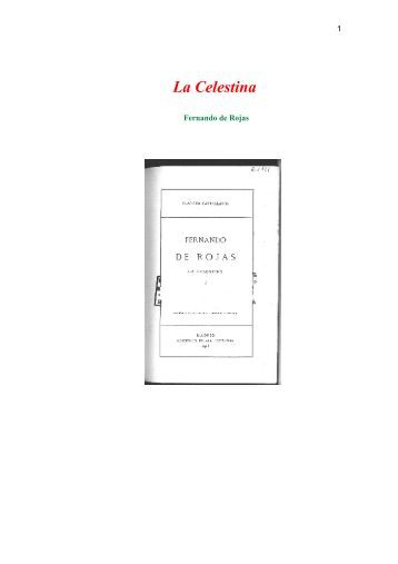 Resumen de La Celestina