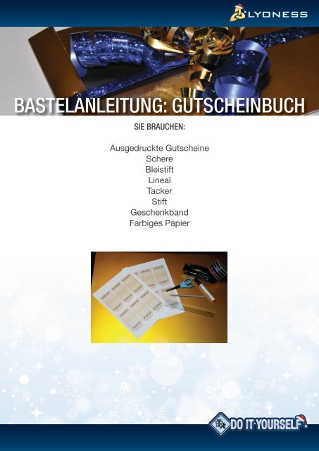 BASTELANLEITUNG: GUTSCHEINBUCH - Lyoness