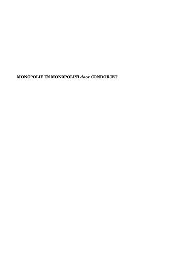 "Monopolie en Monopolist door Condorcet" (2002) in pdf