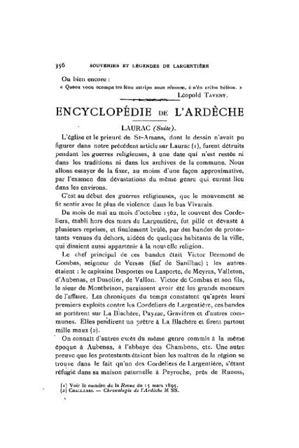 Albigny, M. P. d'. Revue historique, archéologique ... - Beauzons.fr