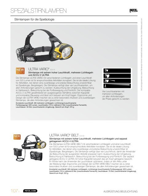 Petzl Online Katalog 2013 Klettern und Bergsteigen 