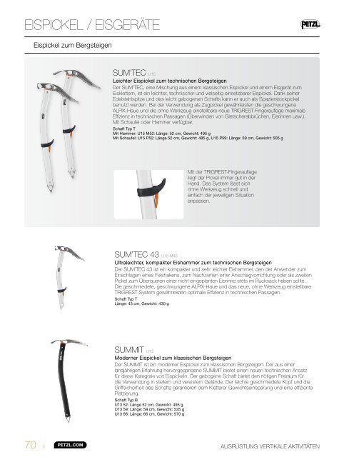 Petzl Online Katalog 2013 Klettern und Bergsteigen 