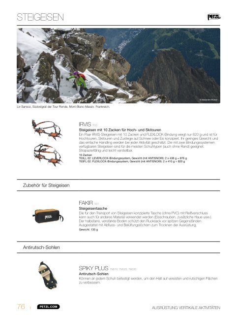 Petzl Online Katalog 2013 Klettern und Bergsteigen 