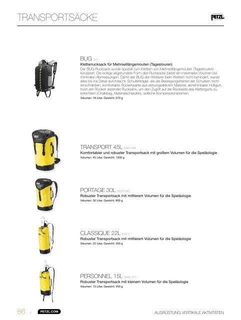 Petzl Online Katalog 2013 Klettern und Bergsteigen 